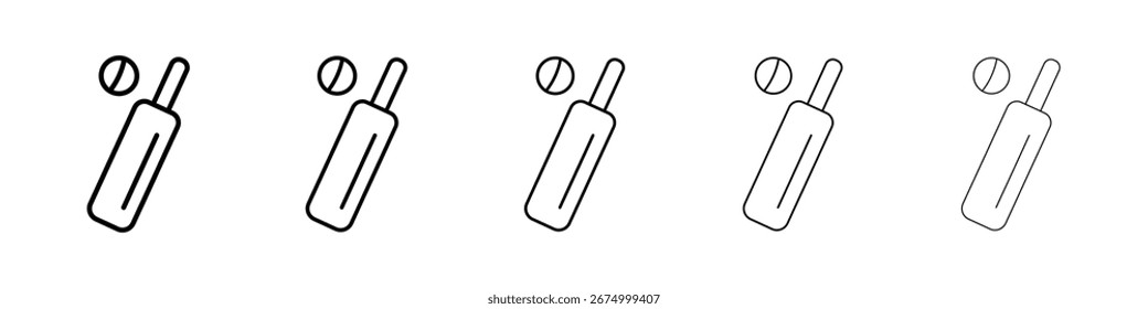 Icono de cricket colección de Vector. EPS 10
