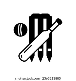 Cricket icon in vector. Illustration