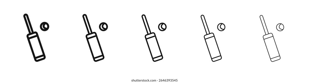 Ícone de críquete vetor conjunto sinal de ilustração