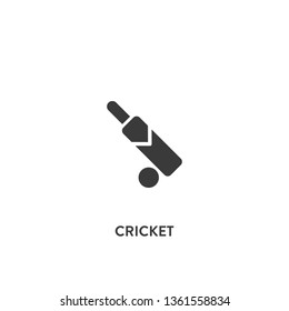 cricket icon vector. cricket sign on white background. cricket icon for web and app