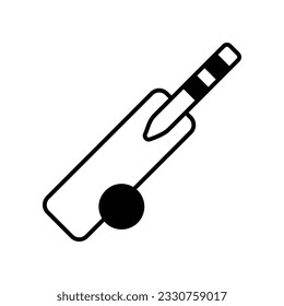 Icono de críquet, ilustración de Vector Stock.
