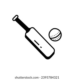 Cricket icon vector stock illustration