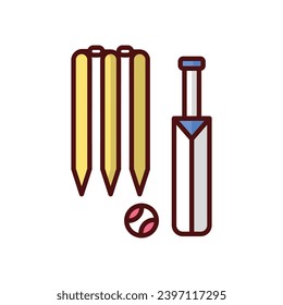 Cricket icon vector stock illustration