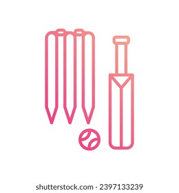 Cricket icon vector stock illustration