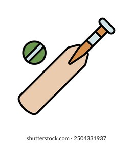 cricket icon with white background vector stock illustration