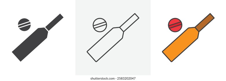 Cricket icons pack for website designs