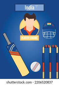 Cricket Icons Set Of India, Special For Indian Cricket Fans, Vector Template.
EPS 10 File Included With Embedded Fonts