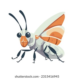 cricket insect animal on white backdrop icon isolated