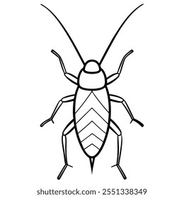 Ilustración vectorial plana del insecto del grillo en un fondo blanco