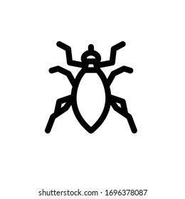 cricket insect icon outline black