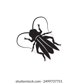 cricket insect icon vector illustration design template