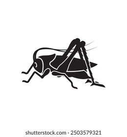 Plantilla de diseño de Ilustración vectorial de icono de insecto de cricket