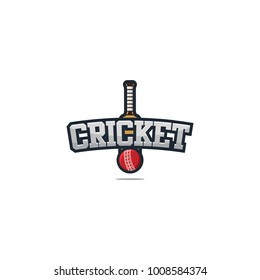 Cricket international sport logo vector