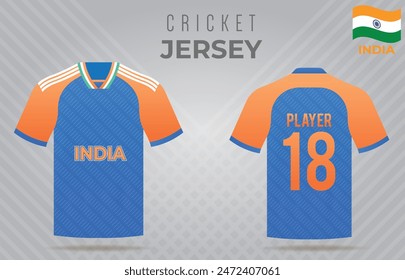 Cricket Jersey Design with Front and Back view