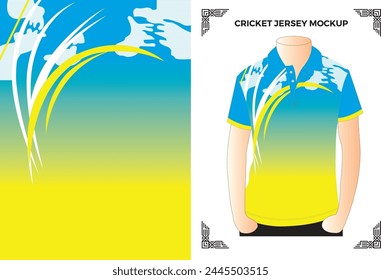 Cricket Jersey Mockup Vektorgrafik File