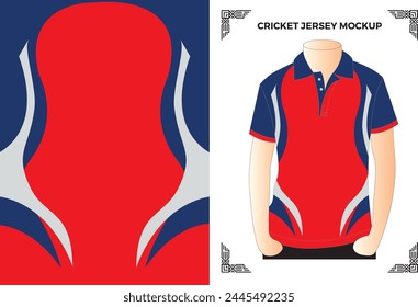 Cricket Jersey Mockup Vector Files