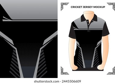 Cricket Jersey Mockup Vector Files