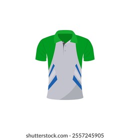 Cricket Jersey, Sport Equipment Vector Illustration Isolated