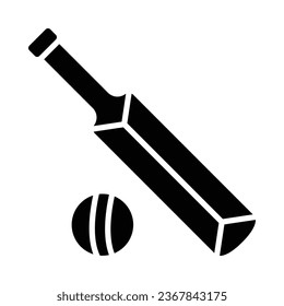 Cricket Kit Vector Glyph Icon For Personal And Commercial Use.
