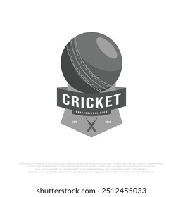 cricket label logo template for champion. clever illustration vector design of cricket icon in shape