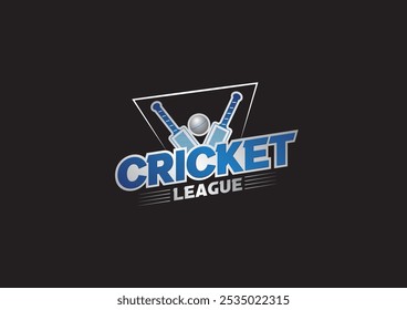 Cricket League logo with black background