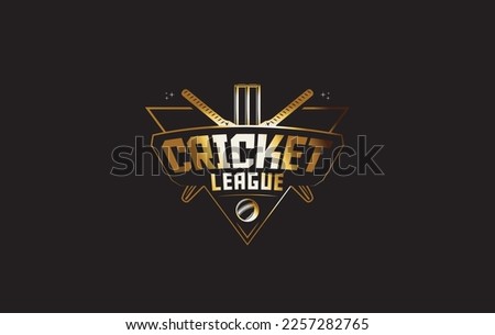 Cricket League logo with black background