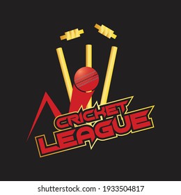 Cricket league logo. Creative cricket icon logo vector. 
