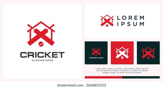 Modelo de design do logotipo da liga de críquete