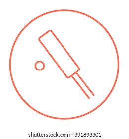 Cricket line icon.