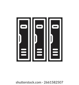 Cricket Locker gefüllt Symbol Vektorgrafik