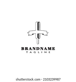 cricket logo cartoon icon design template black modern isolated vector