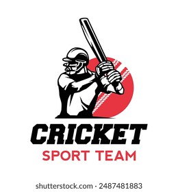 CRICKET Logo Design Illustration Vektorgrafik