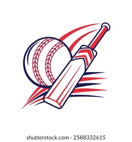 CRICKET Logo design illustration Vector.