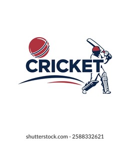 CRICKET Logo design illustration Vector.
