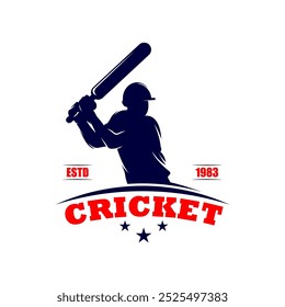 cricket logo design vector illustration