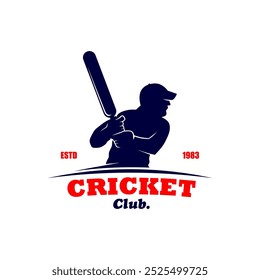 ilustração de vetor de design de logotipo de críquete