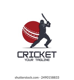 Cricket logo design vector template. suitable for sport, game, and club