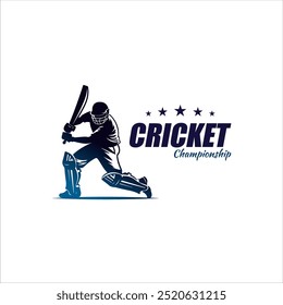 Cricket logo design vector template. suitable for sport game and club