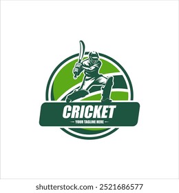 Cricket logo design vector template. suitable for sport game and club