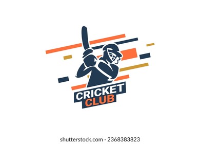 Cricket Logo or football club sign Badge. Cricket logo with shield background vector design. Vector illustration. 