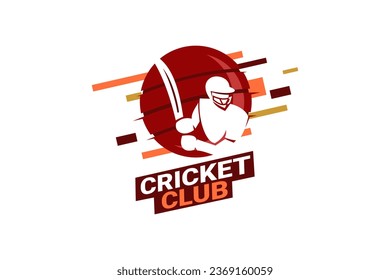 Cricket Logo or football club sign Badge. Cricket logo with shield background vector design. Vector illustration. 