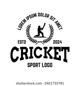 Cricket Logo or football club sign Badge.
