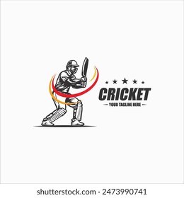 Cricket Logo or football club sign Badge. Cricket logo with shield background vector design