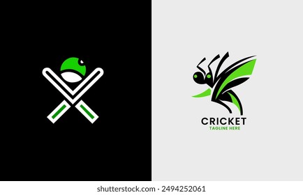 Cricket logo icon, wicket ball bat tournament sport batsman baller champion symbol