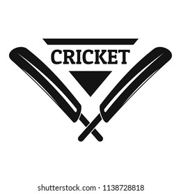 Cricket logo. Simple illustration of cricket vector logo for web design isolated on white background