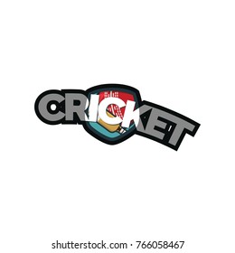 Cricket logo sport symbol vector