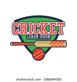 cricket logo with text space for your slogan / tag line, vector illustration