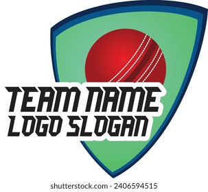 Cricket Logo Vector Design With Cricket Ball