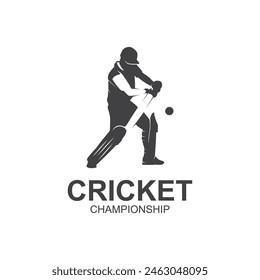 Cricket logo vector icon illustration design