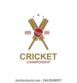 Cricket logo vector icon illustration design